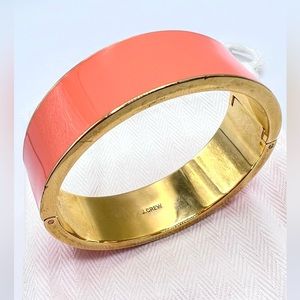 JCrew Neón Peach Enamel Cuff Bracelet